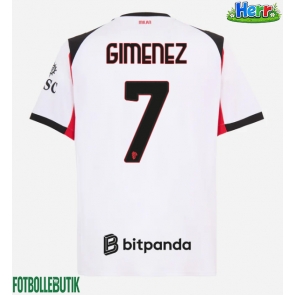 AC Milan Santiago Gimenez #7 Bortatröja 2025-26 Kortärmad